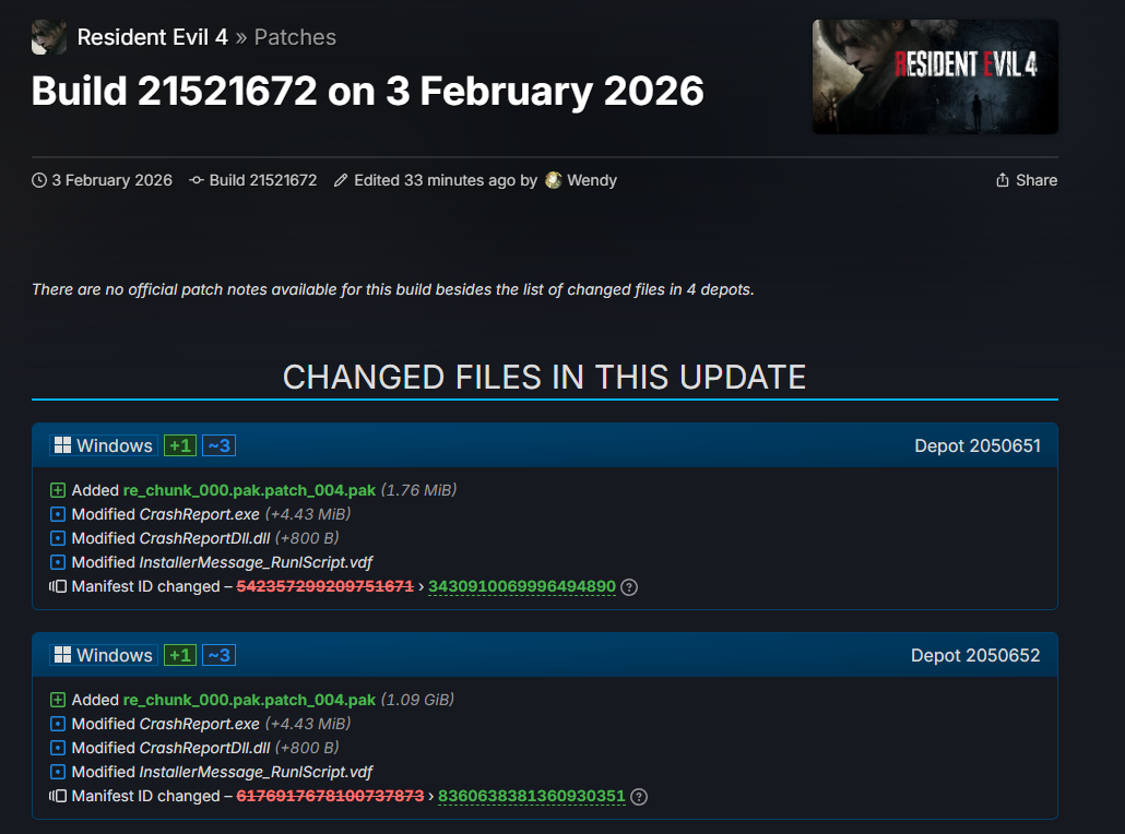 预热《生化危机9》？曝卡普空将移除《生化危机4：重制版》D加密