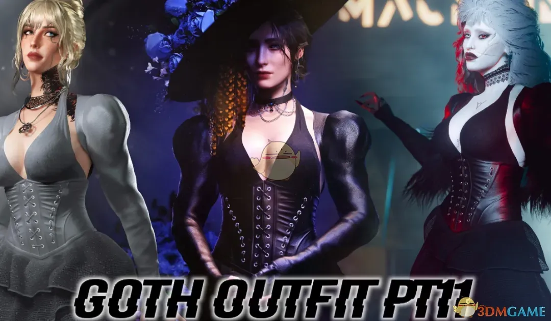 《赛博朋克2077》哥特主题紧身裙装MOD