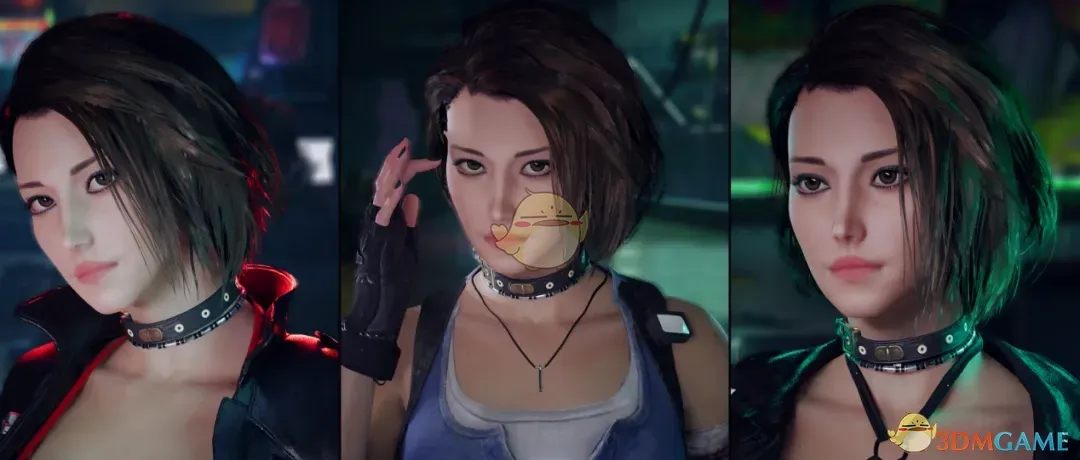 《赛博朋克2077》RE3吉尔斜边层次碎发MOD