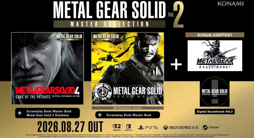 《合金装备：大师合集Vol.2》Steam预购开启 国区275元