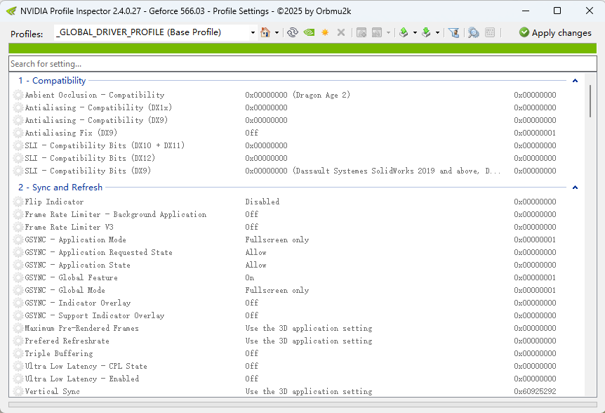 Nvidia Profile Inspector中文版