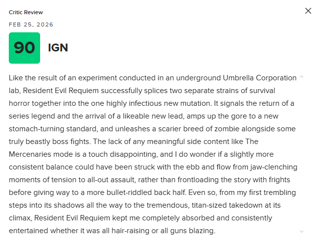 《生化危机9》M站88分:生存恐怖又一杰作 系列终极形态!