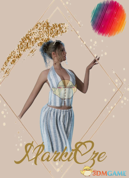 《InZOI》露背系带长裙MOD