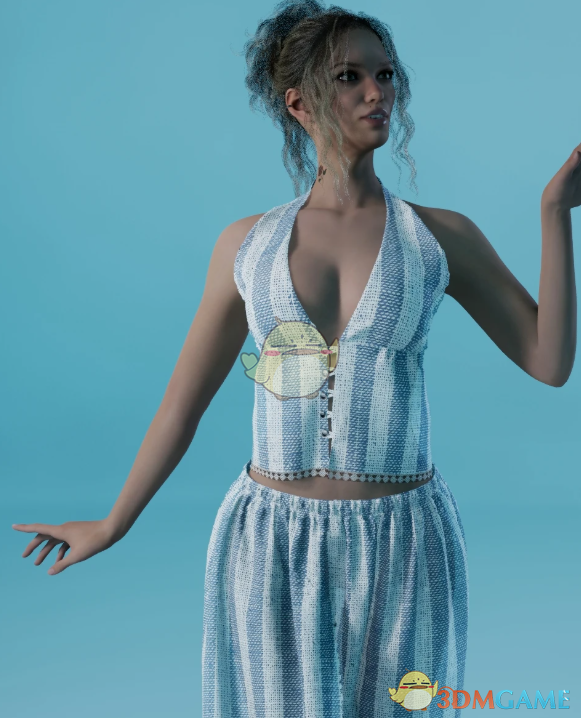 《InZOI》露背系带长裙MOD