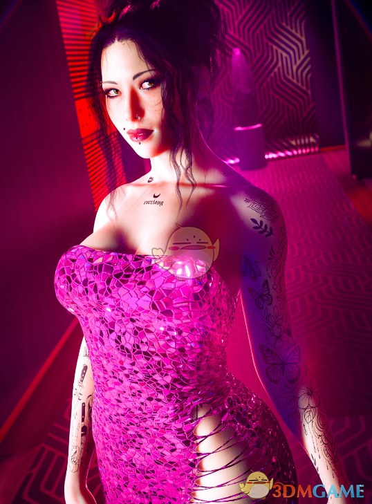 《赛博朋克2077》抹胸侧绑带短裙MOD