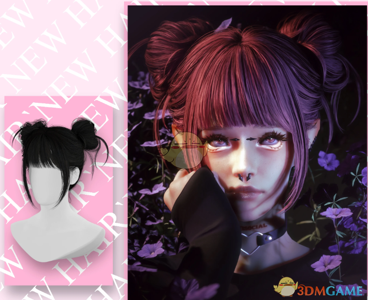 《赛博朋克2077》风信子美发MOD