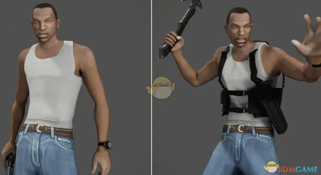 《生化危机9：安魂曲》侠盗飞车手CJ替换里昂MOD