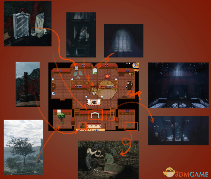 《星露谷物语》鬼泣斯巴达庄园装饰家具MOD