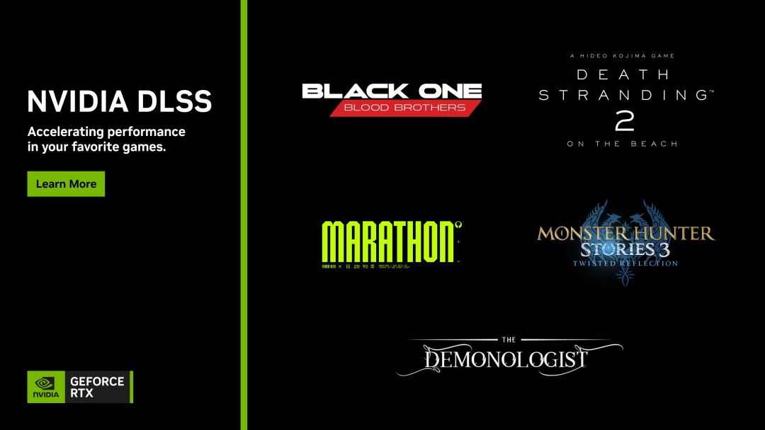 《死亡搁浅2》《马拉松》均支持英伟达DLSS 4.5