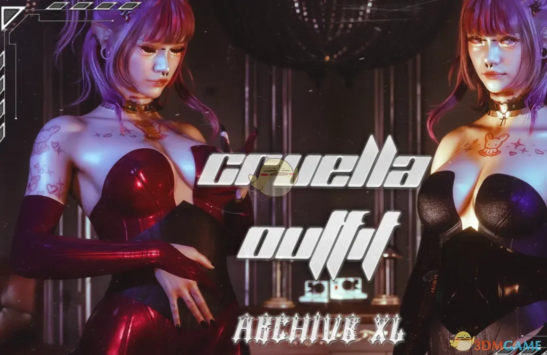 《赛博朋克2077》哥特抹胸紧身长裙MOD