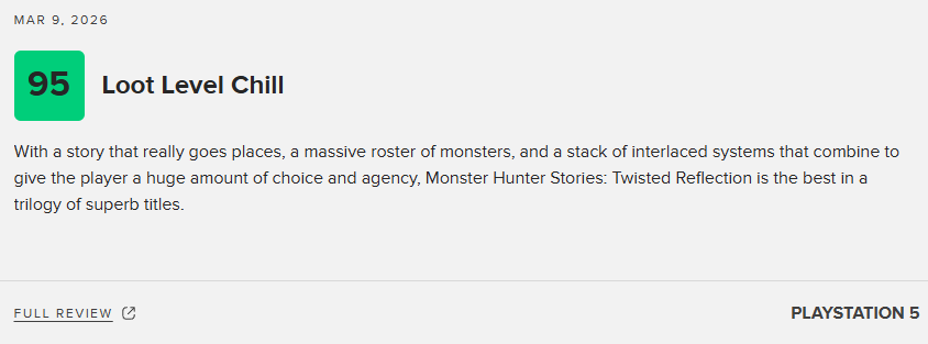 《怪物猎人物语3：命运双龙》M站86分：情节跌宕 巅峰之作