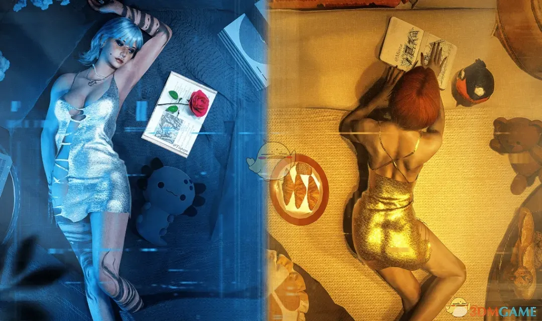 《赛博朋克2077》斜边镂空迷你裙MOD