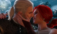 "Witcher 3" PC version of the new screenshot of the white wolf kissing two lover pictures is too beautiful