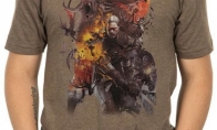 "Witcher 3: Crazy Hunt" mass appreciates the white wolf T -shirt to go
