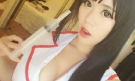 Lol white angel Akali sexy cos white silk burst nurses