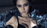 Goddess Angelababy sexy underwear photo black silk beautiful legs extreme temptation