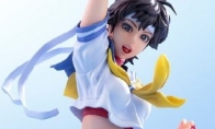 Skirt student outfit!"Street Fighter" lively girl Sakura sexy hand