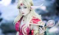 Spiral cat cos Warcraft Blood Elves Figure Eyes Strange Red Lip Sexy