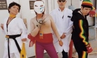 American people will play Hollywood actress wearing flesh -colored tights cos arcade characters
