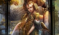 Chinese painter's new art map awards girl dressed in gorgeous war armor attracted attention