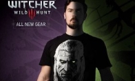 The new official T -shirt wearing the white wolf on the street "Witcher 3: Crazy Hunt" is public