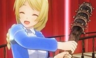 Blonde Big Eye Breast 11 District English Textbook Characters make the brain of the dead house open