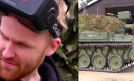 People in the city will play German netizens through VR live control 44 tons of real tanks