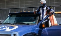 Lafeng Uber special car Overwatch No. 76 theme pickup appear at the PAX exhibition