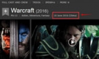 Can you believe it?IMDB display "Warcraft" movie China was released on June 10th