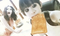 "Sadako VS Gama Coconut" strange propaganda photo Jia coconut is really a female ghost?