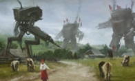The new background shooting "1920+" exposure historic overhead mech battle