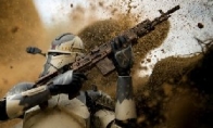 It looks quite realistic to reproduce the battle scene with a star warrior with a star warrior