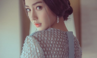 Otaku Angelababy welfare beauty map admires deep V clothes+white tender long legs