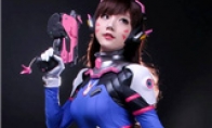 Tight -fitting dressing proud figure Korean Mengmei paper "Overwatch" D.VA