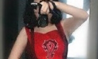 "Warcraft" female player homemade tribal style battle skirt, although rough but beautiful