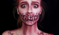 The heavy taste is the 16 -year -old girl horror makeup in pediatrics scares urine players