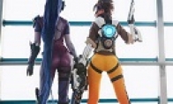 "Overwatch Pioneer" new cos picture is released on hunting empty black lily show sexy buttocks