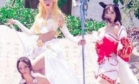 Two -dimensional graduation photos become popular online beauty strength cos "lol" heroine heroine