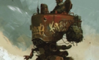 Foreign game artists wonderful concept of original painting appreciation of strange people and mechs