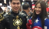 SDCC Man Show scene COS real shooting atlas female version of the American captain is invincible