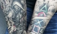 Quite cool! "Overwatch" fanatical fan show game character tattoo