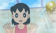 "Doraemon" bath screen is harmonious Shizuka wearing a swimsuit to take a bath and curious