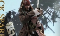 "Pirates of the Caribbean 5" Captain Jack's doll is realistic and perfectly restored.