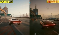 "Cyberpunk 2077" PS4 Pro and Switch 2 picture comparison