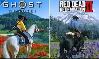 Still invincible!"Red Dead Redemption 2" vs "Ghost of Mount Yotei" comparison video