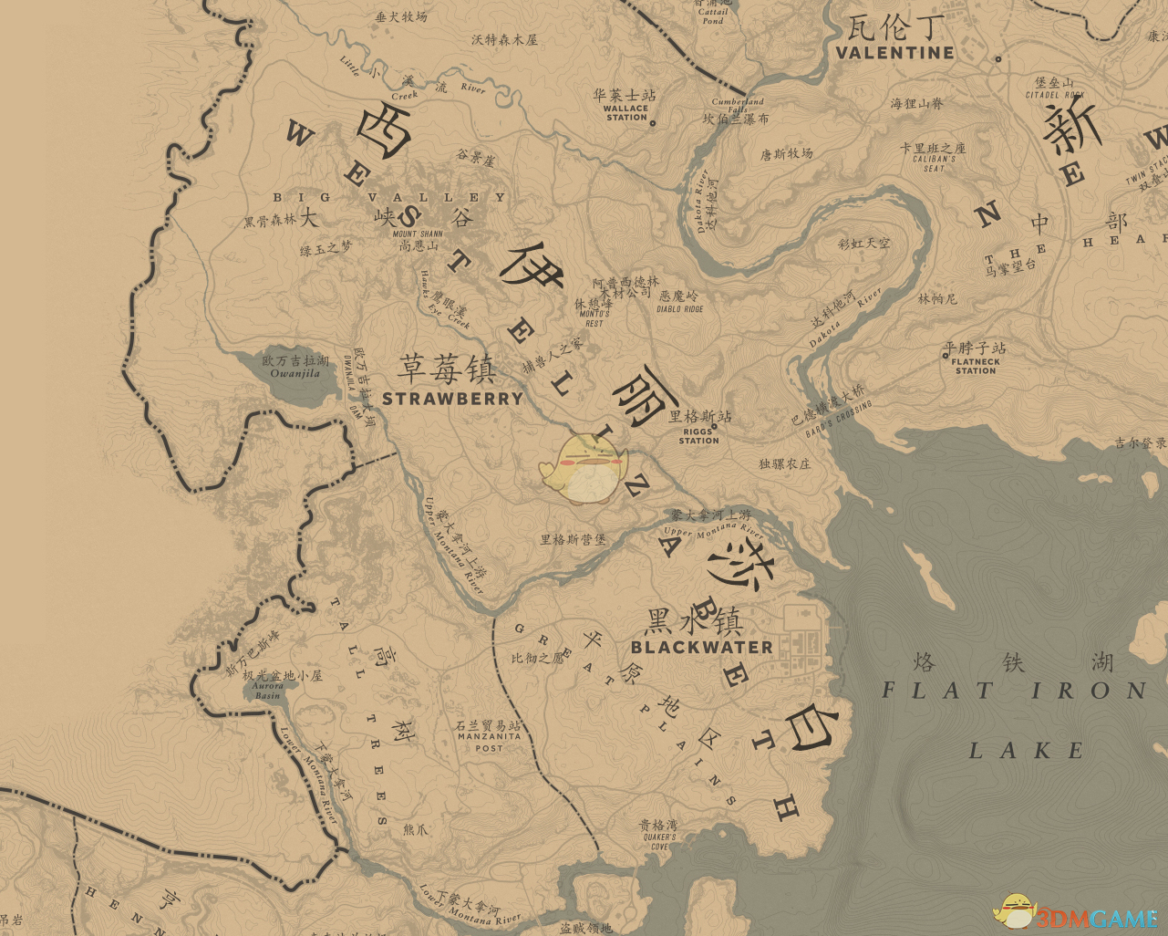 《荒野大鏢客2》高清大地圖展示