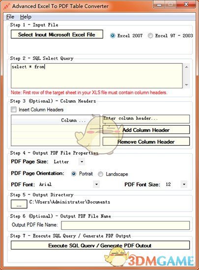 Advanced Excel To PDF Table Converter官方版