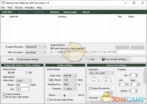 Pazera Free Video to 3GP Converter v1.2免费版