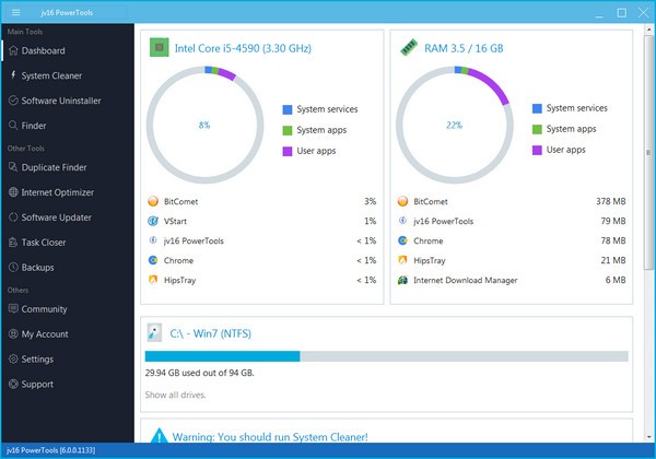 jv16 PowerTools(系统管理优化工具)v7.2.0.1320