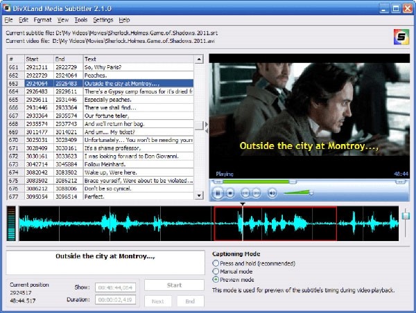 DivXLand Media Subtitler(字幕编辑修复工具)v2.2.1